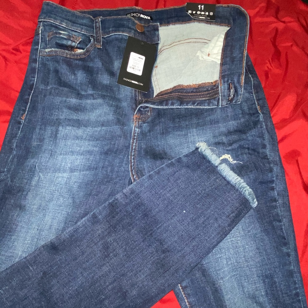 Distressed jeans
